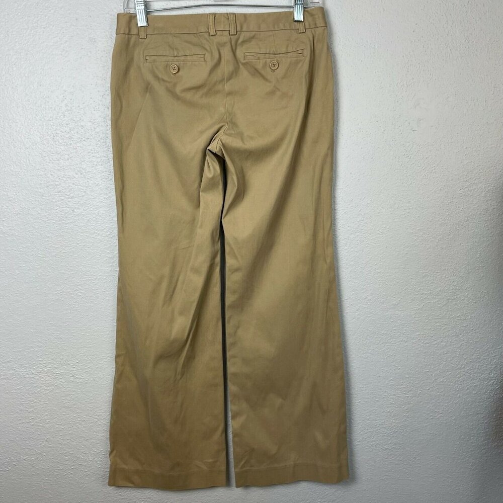 Gap Womens Khaki Color Stretch Flat Front Flare Ankle Pants - Size 4 - Picture 4 of 5